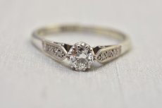 画像1: Sold 18ct．pt．ダイヤモンドリング (1)