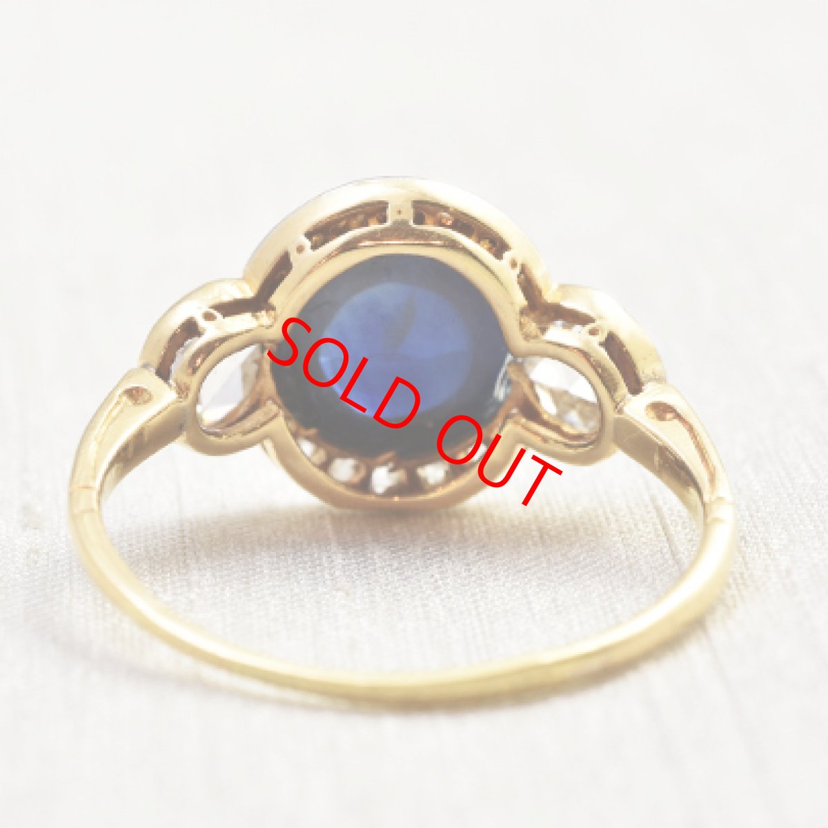 画像4: sold ゴールド・サファイア・ダイヤモンドリング　 (4)