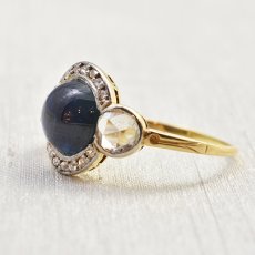 画像2: sold ゴールド・サファイア・ダイヤモンドリング　 (2)