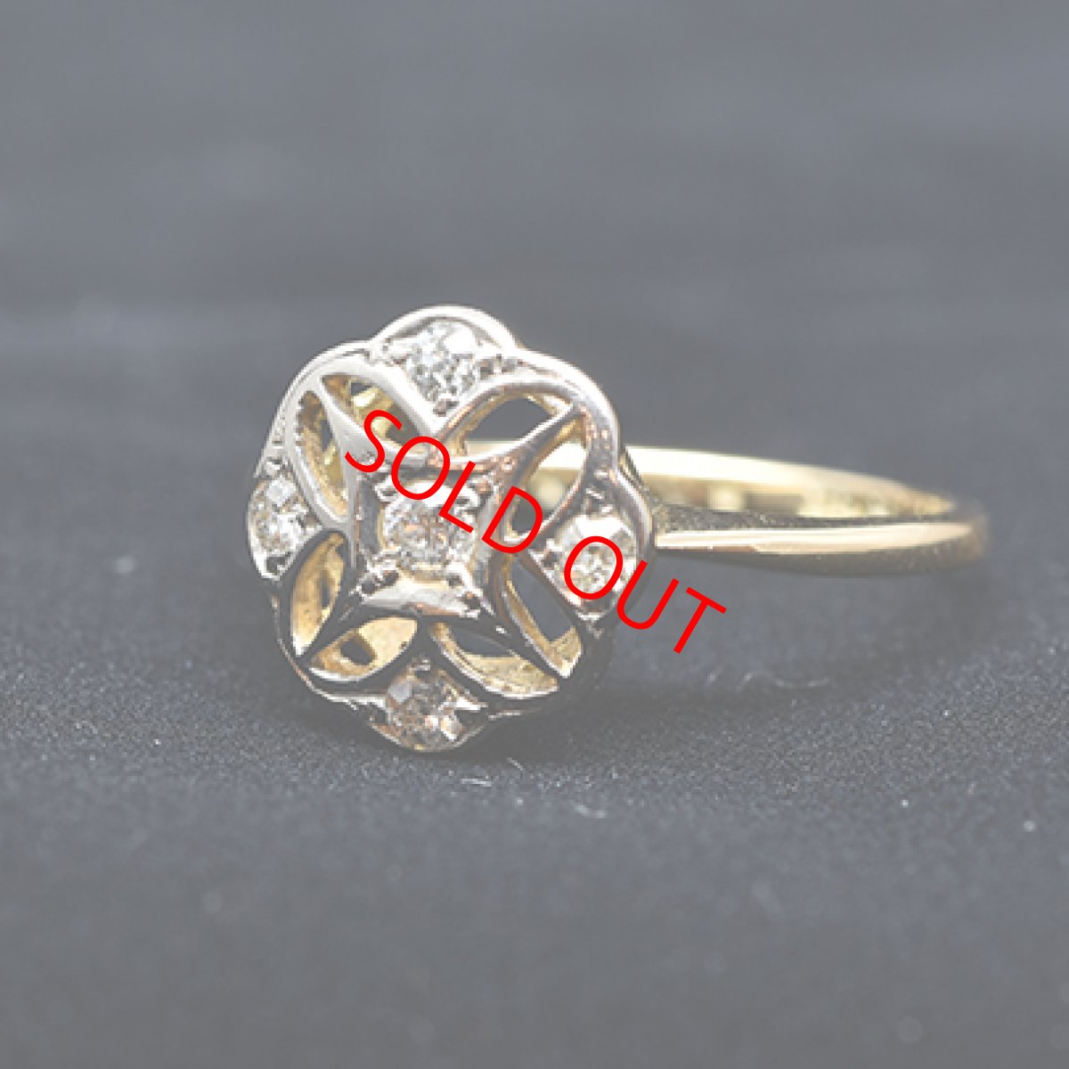 画像7: Sold　18ct, (wg) ダイヤモンドリング (7)