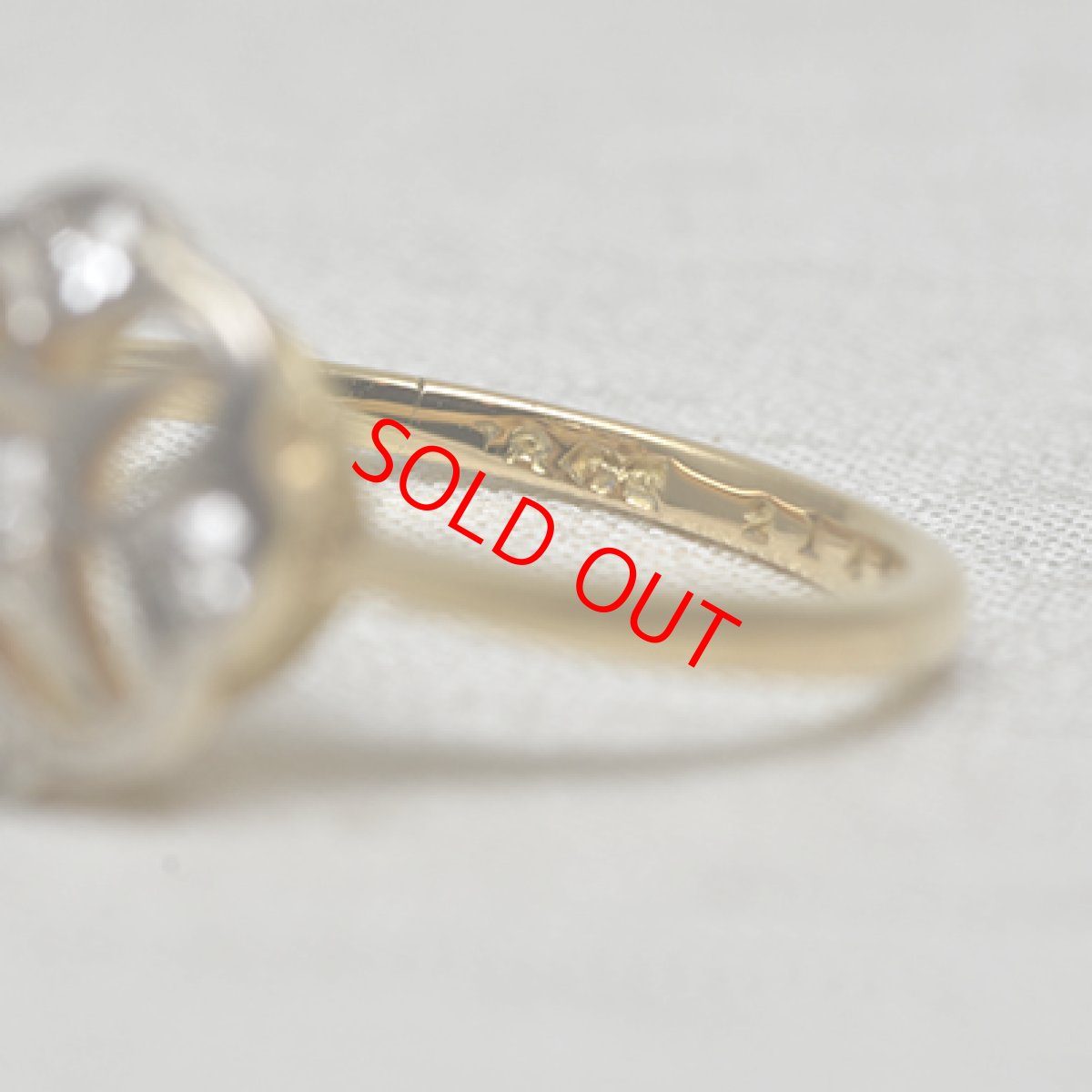 画像5: Sold　18ct, (wg) ダイヤモンドリング (5)