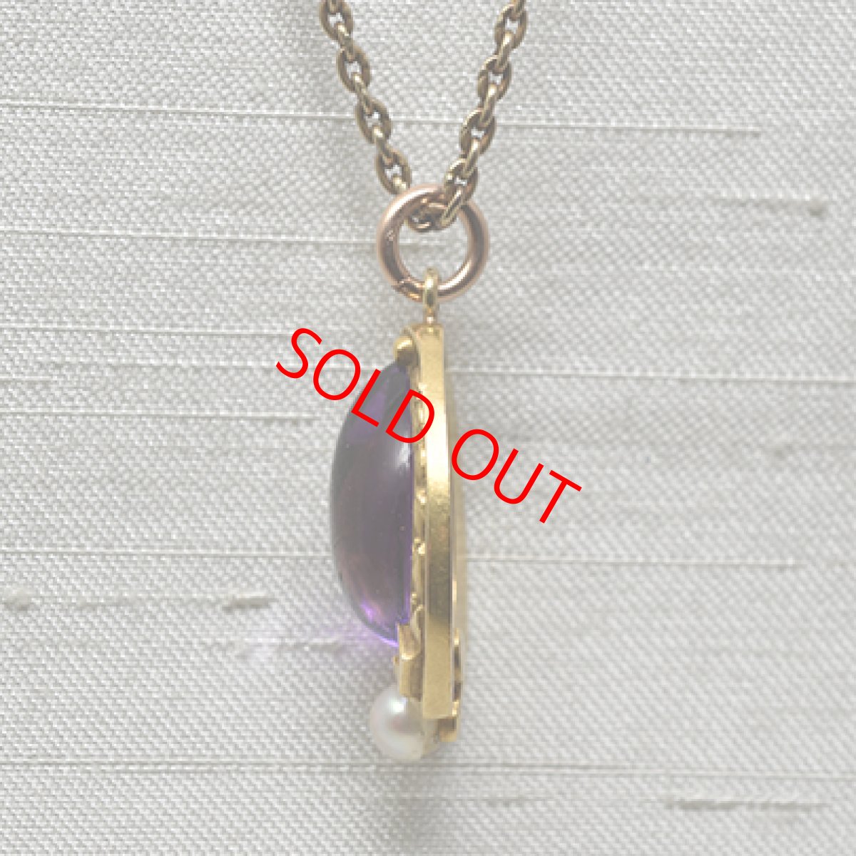 画像2: 14ct,アメシスト パール ペンダント (2)