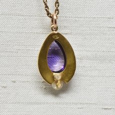 画像3: 14ct,アメシスト パール ペンダント (3)