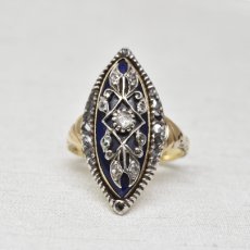 画像1: Sold 14ct・sv・ダイヤモンドリング (1)