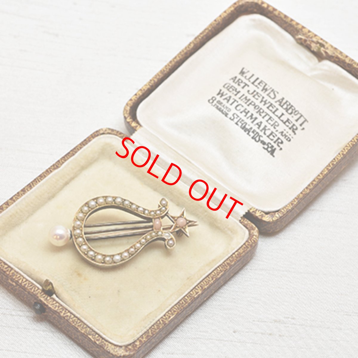 画像4: ゴールド・パール・コラル ブローチ (4)