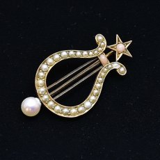 画像3: ゴールド・パール・コラル ブローチ (3)