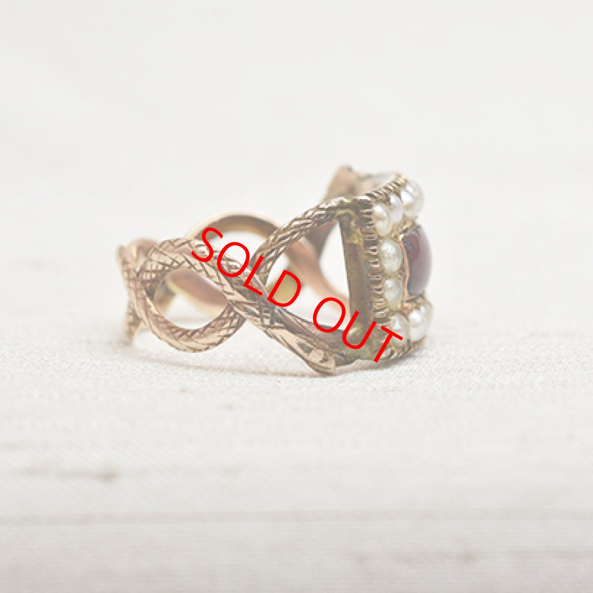 画像5: GOLD.ガーネット・パールリング  (5)