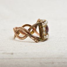 画像5: GOLD.ガーネット・パールリング  (5)