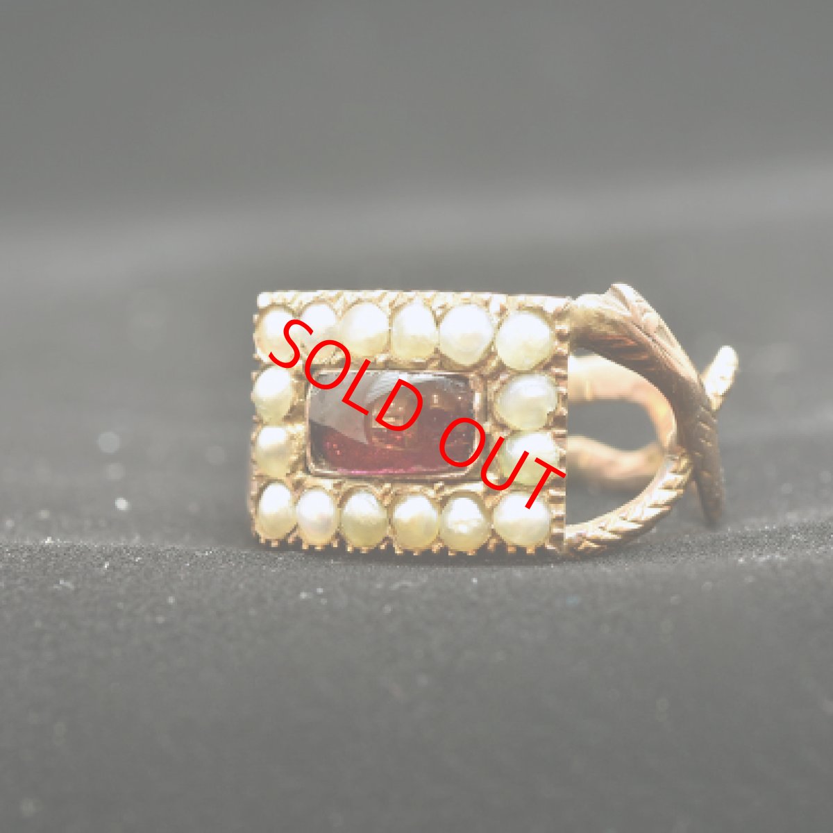 画像6: GOLD.ガーネット・パールリング  (6)