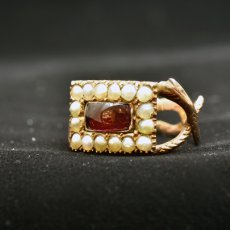 画像6: GOLD.ガーネット・パールリング  (6)