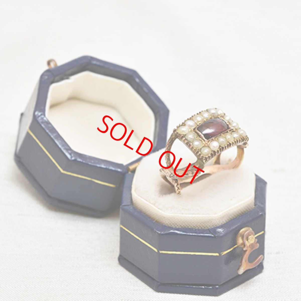 画像7: GOLD.ガーネット・パールリング  (7)