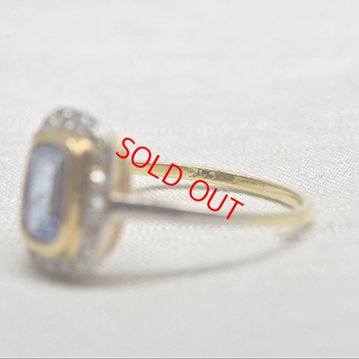 画像5: 18ct.サファイア・ダイヤモンドリング (5)