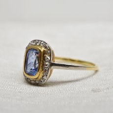 画像2: 18ct.サファイア・ダイヤモンドリング (2)