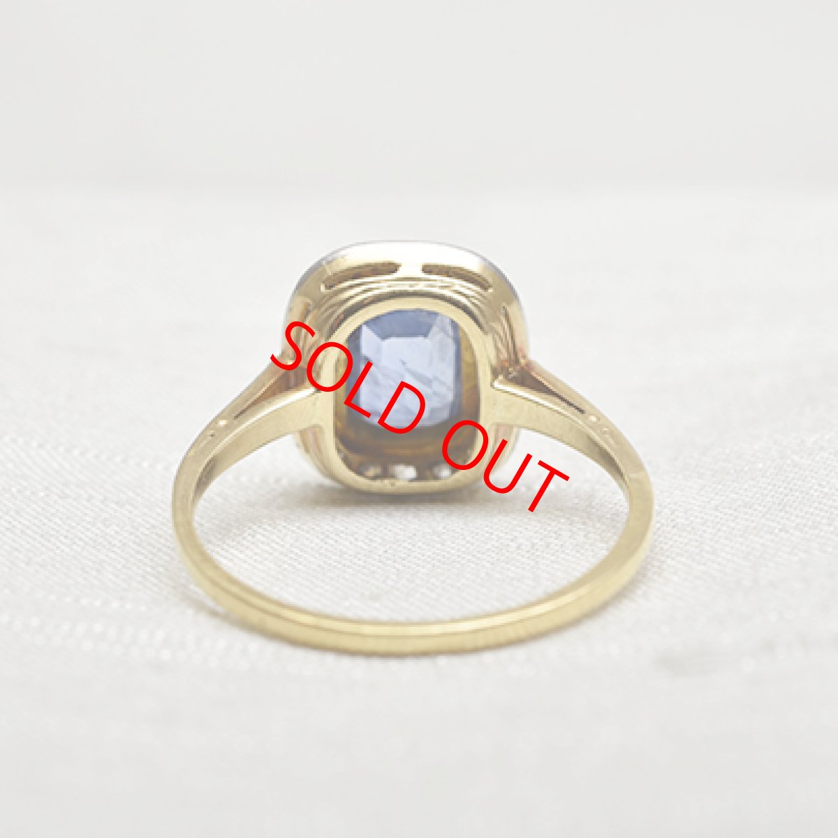 画像3: 18ct.サファイア・ダイヤモンドリング (3)