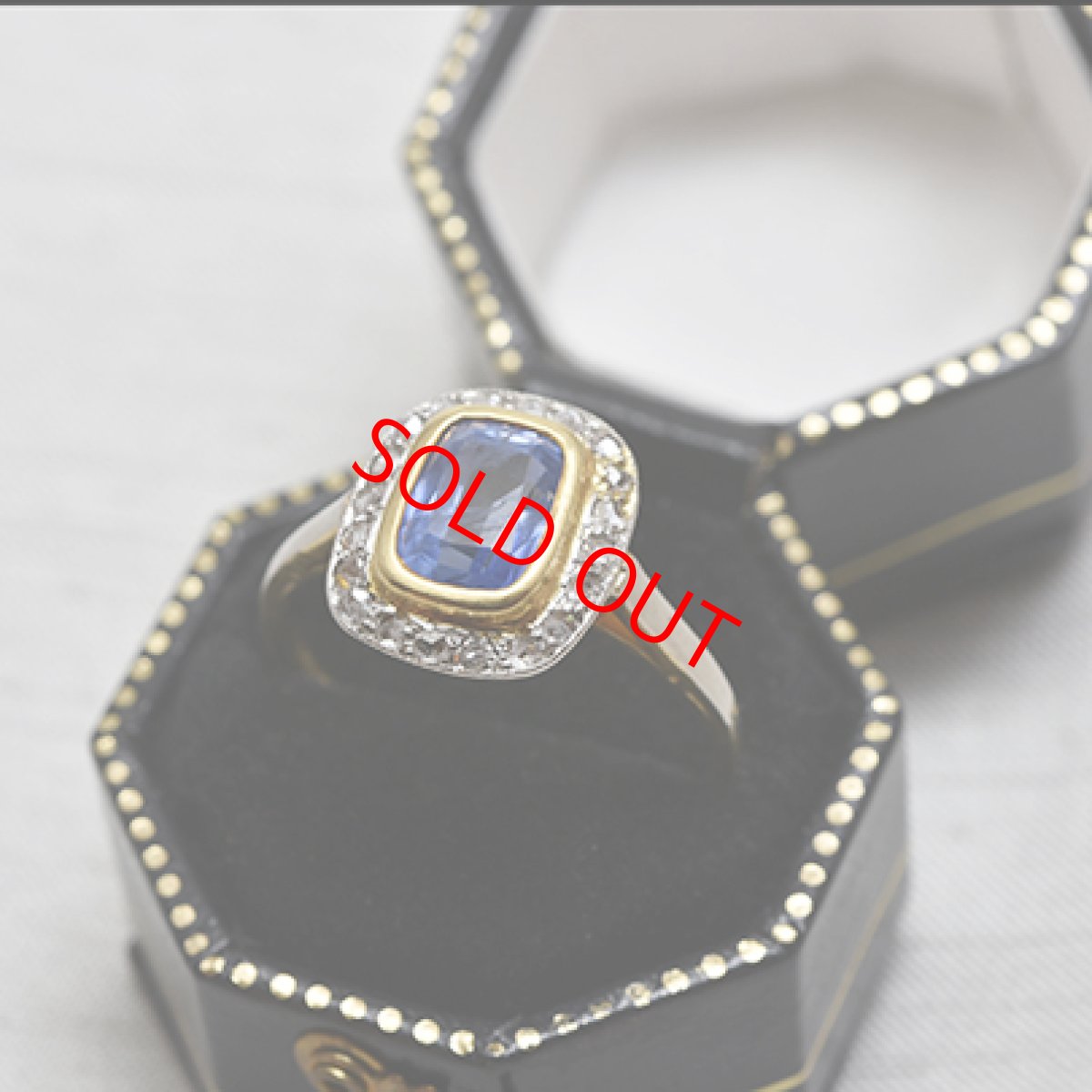 画像6: 18ct.サファイア・ダイヤモンドリング (6)