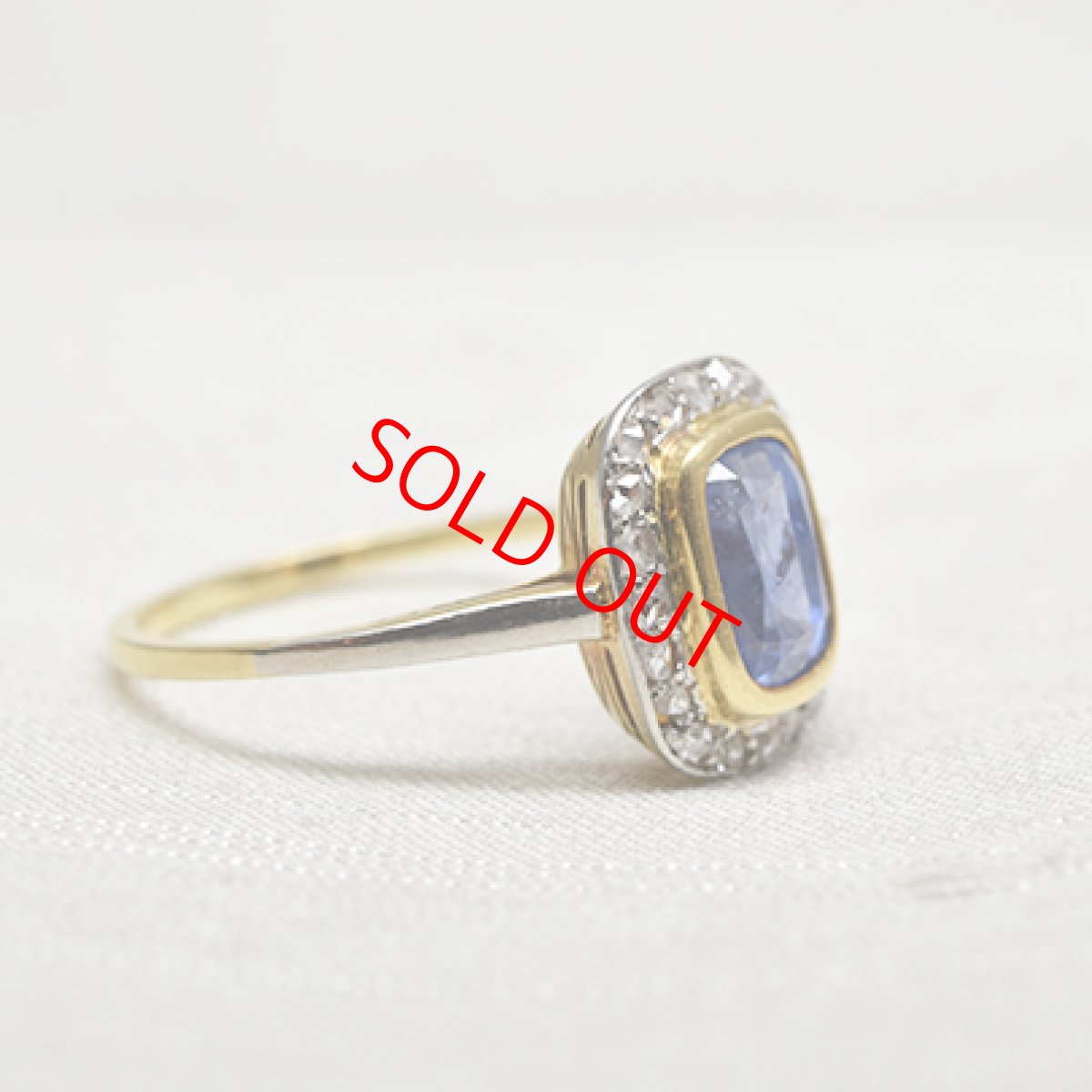 画像4: 18ct.サファイア・ダイヤモンドリング (4)