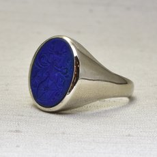 画像2: WG.ラピスラズリ インタリオリング (2)