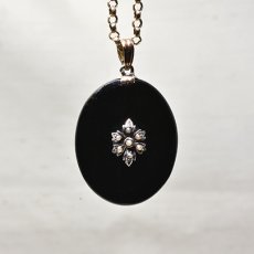 画像1: 14ctゴールド・シルバー・パール・グラスペンダント (1)