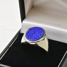 画像8: WG.ラピスラズリ インタリオリング (8)