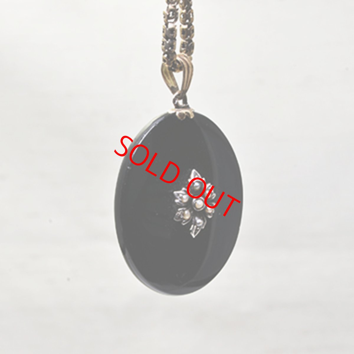 画像6: 14ctゴールド・シルバー・パール・グラスペンダント (6)