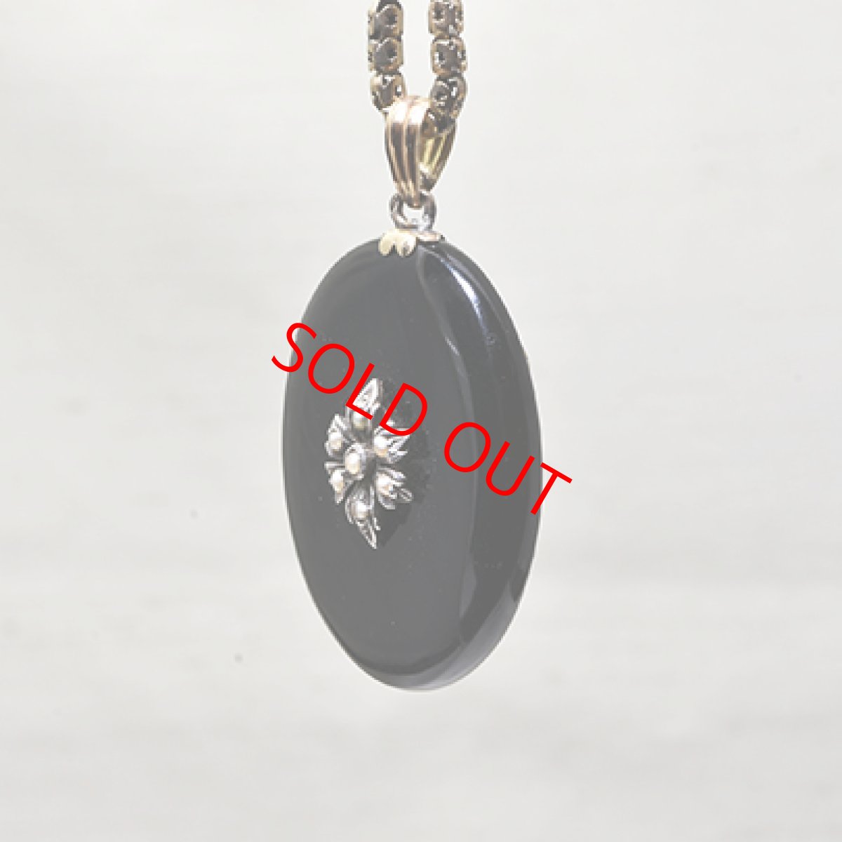 画像2: 14ctゴールド・シルバー・パール・グラスペンダント (2)