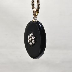 画像2: 14ctゴールド・シルバー・パール・グラスペンダント (2)