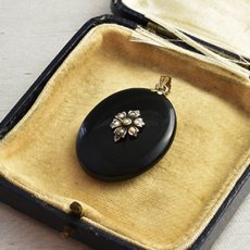 画像7: 14ctゴールド・シルバー・パール・グラスペンダント (7)