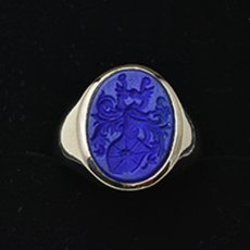 画像6: WG.ラピスラズリ インタリオリング (6)