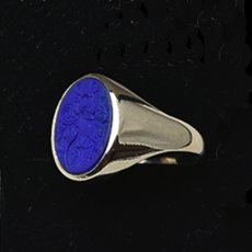 画像7: WG.ラピスラズリ インタリオリング (7)