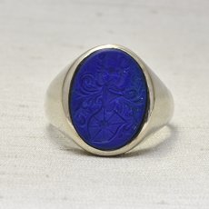 画像1: WG.ラピスラズリ インタリオリング (1)