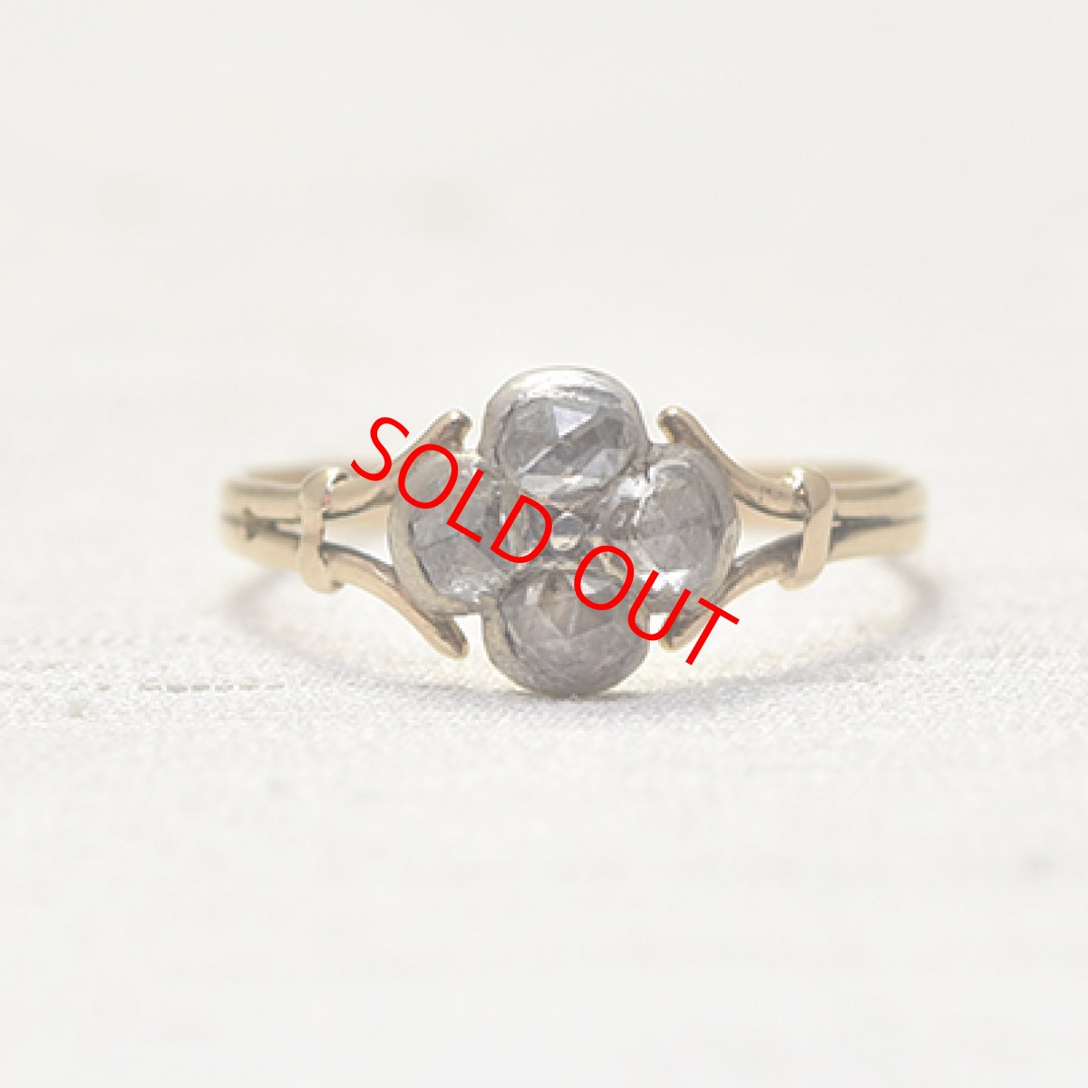 画像1: Gold.ダイヤモンドリング  (1)