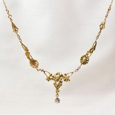 画像1: 18ct,ダイヤモンドネックレス　 (1)