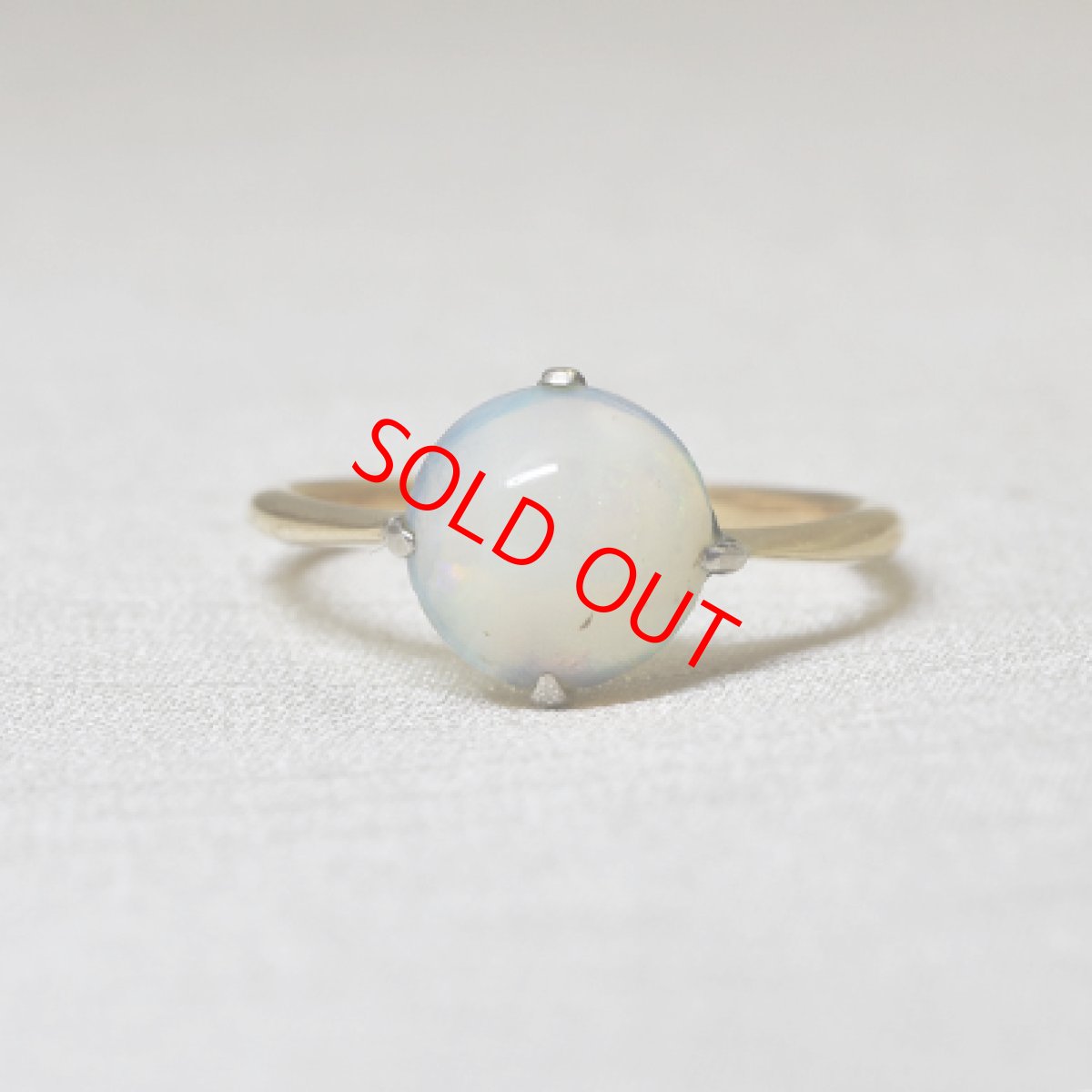 画像1: ゴールド・シルバー ・オパールリング 商談中 (1)