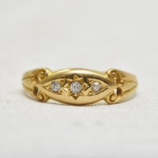 画像1: 18ct,ダイヤモンドリング (1)