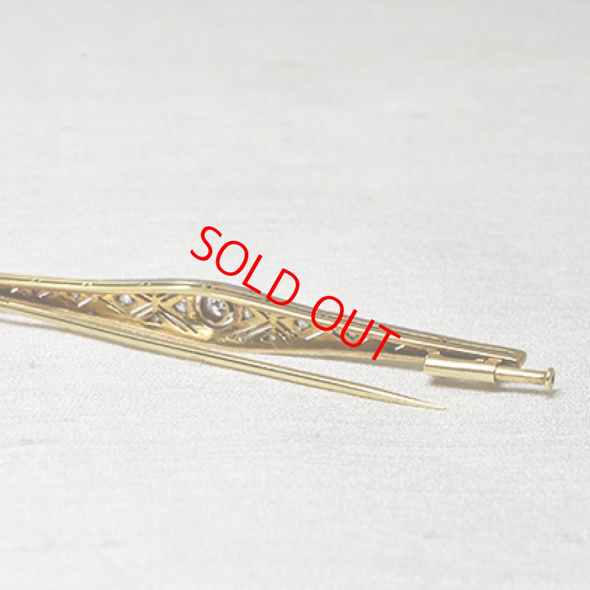 画像3: 14ct．ダイヤモンドブローチ (3)