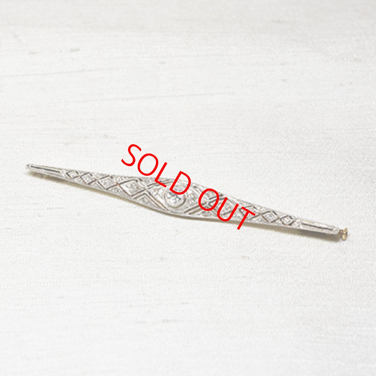 画像2: 14ct．ダイヤモンドブローチ (2)