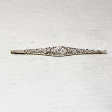 画像1: 14ct．ダイヤモンドブローチ (1)