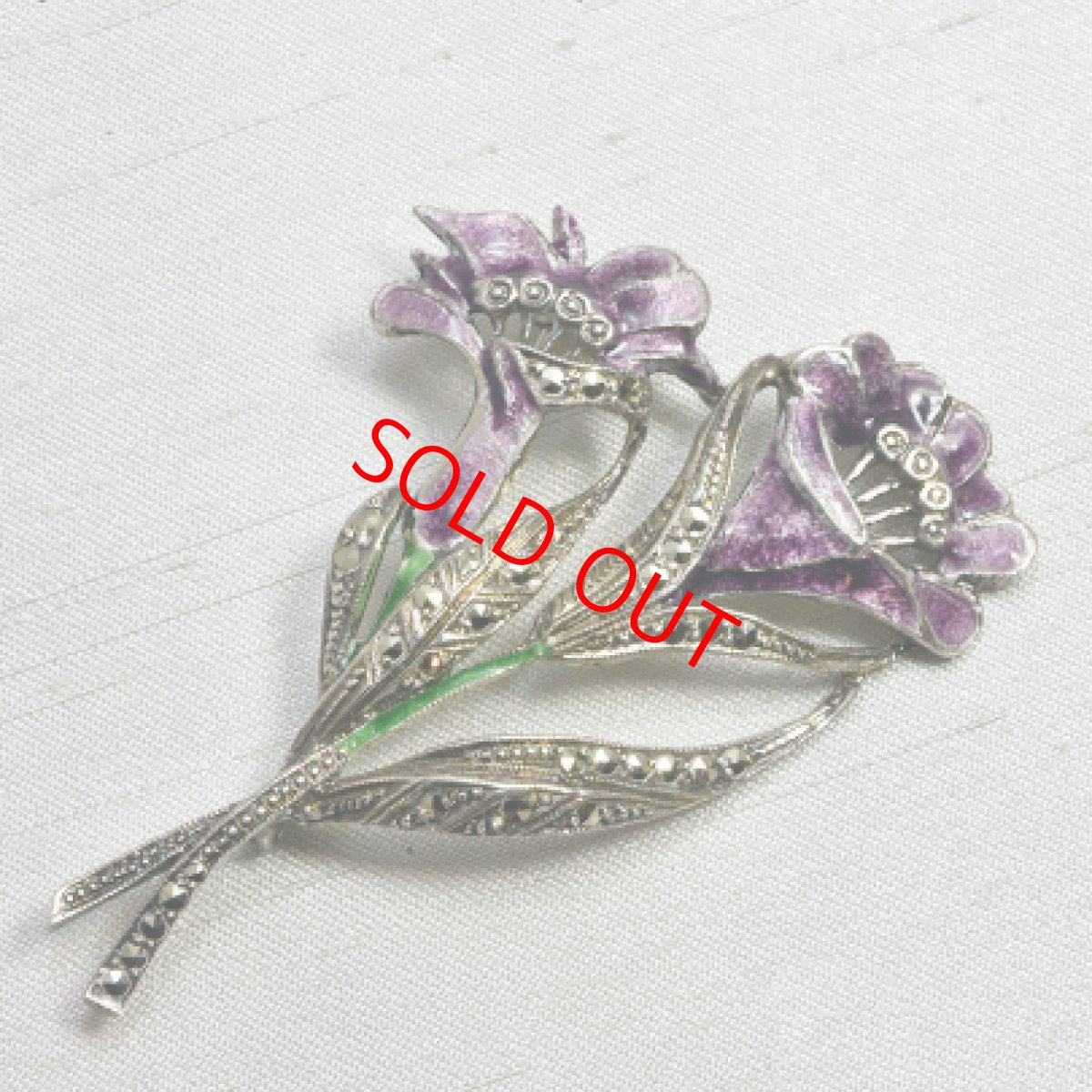 画像1: Sv.エナメルマルカジットブローチ　allice caviness (1)