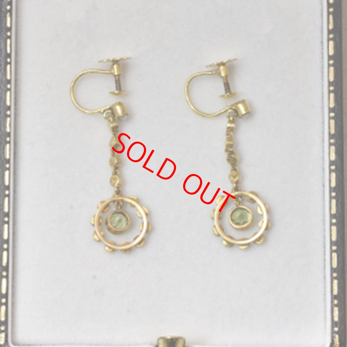 画像4: Sold 15ct．ペリドット・パールイヤリング (4)