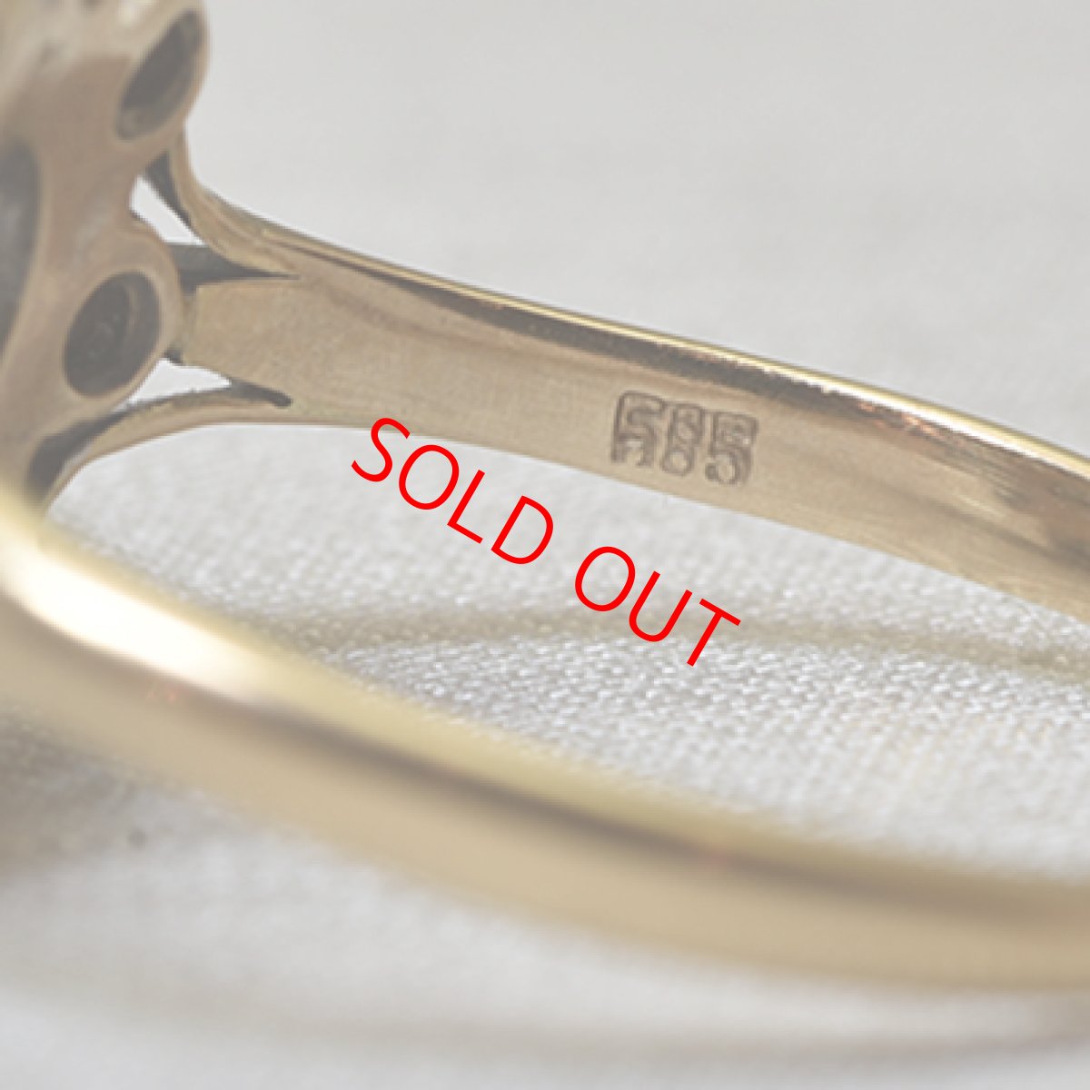 画像6: 14ct.sv.アクアマリン・ダイヤモンドリング (6)