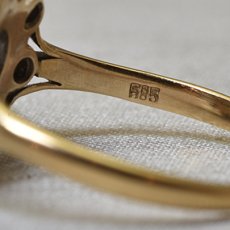 画像6: 14ct.sv.アクアマリン・ダイヤモンドリング (6)