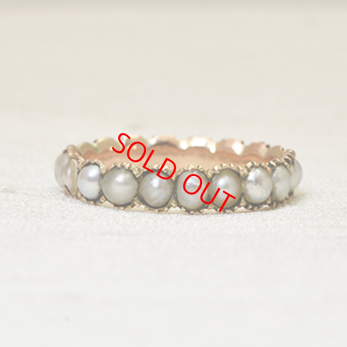 画像1: GOLD,パール・エタニティリング (1)