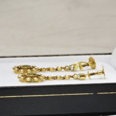画像3: Sold 15ct．ペリドット・パールイヤリング (3)