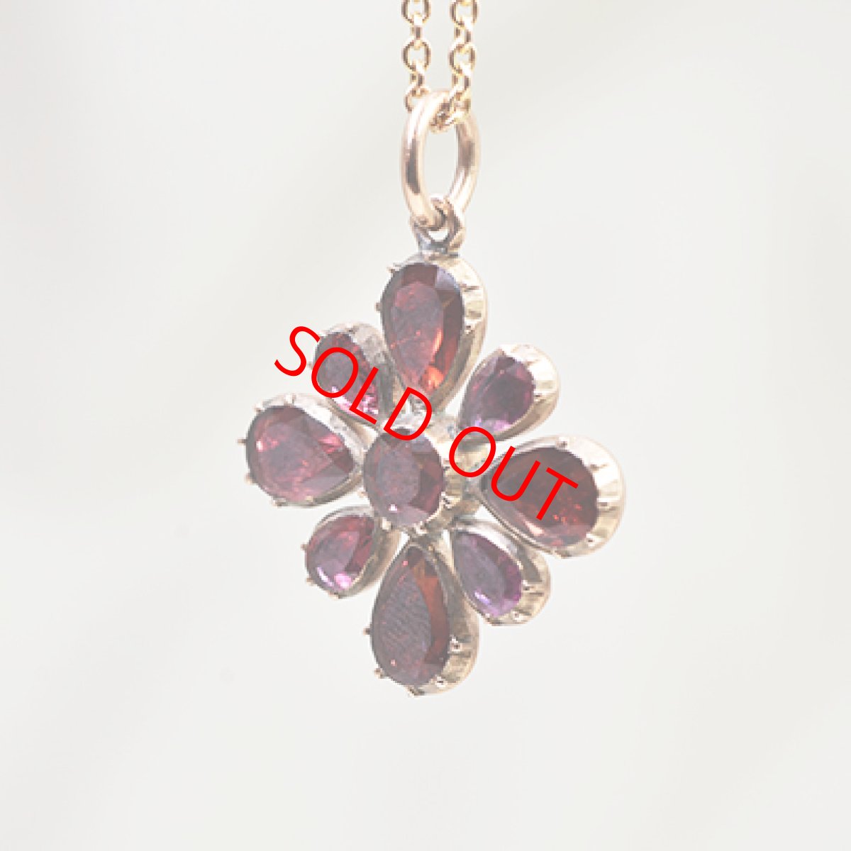 画像2: ゴールド・ガーネットペンダント (2)