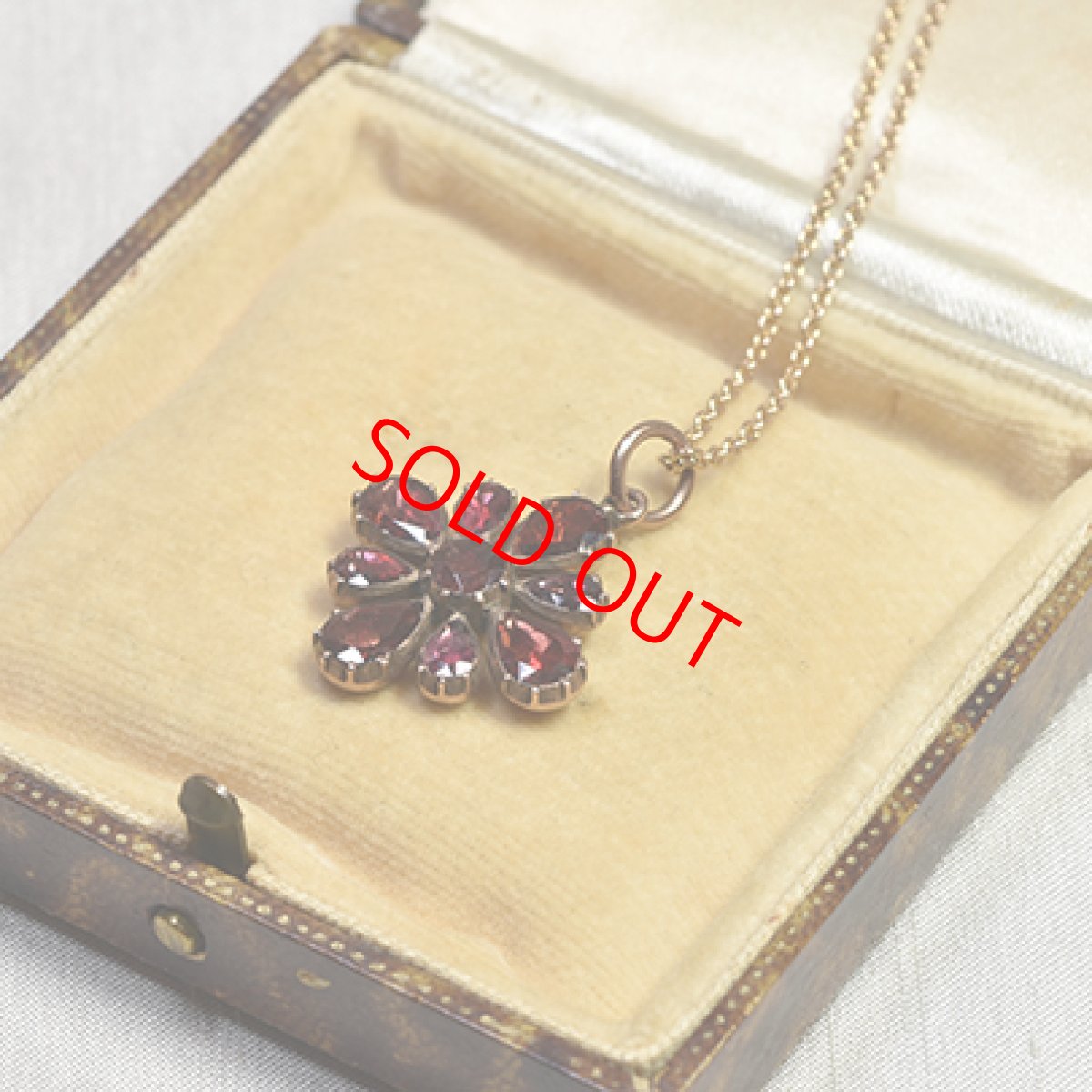 画像6: ゴールド・ガーネットペンダント (6)