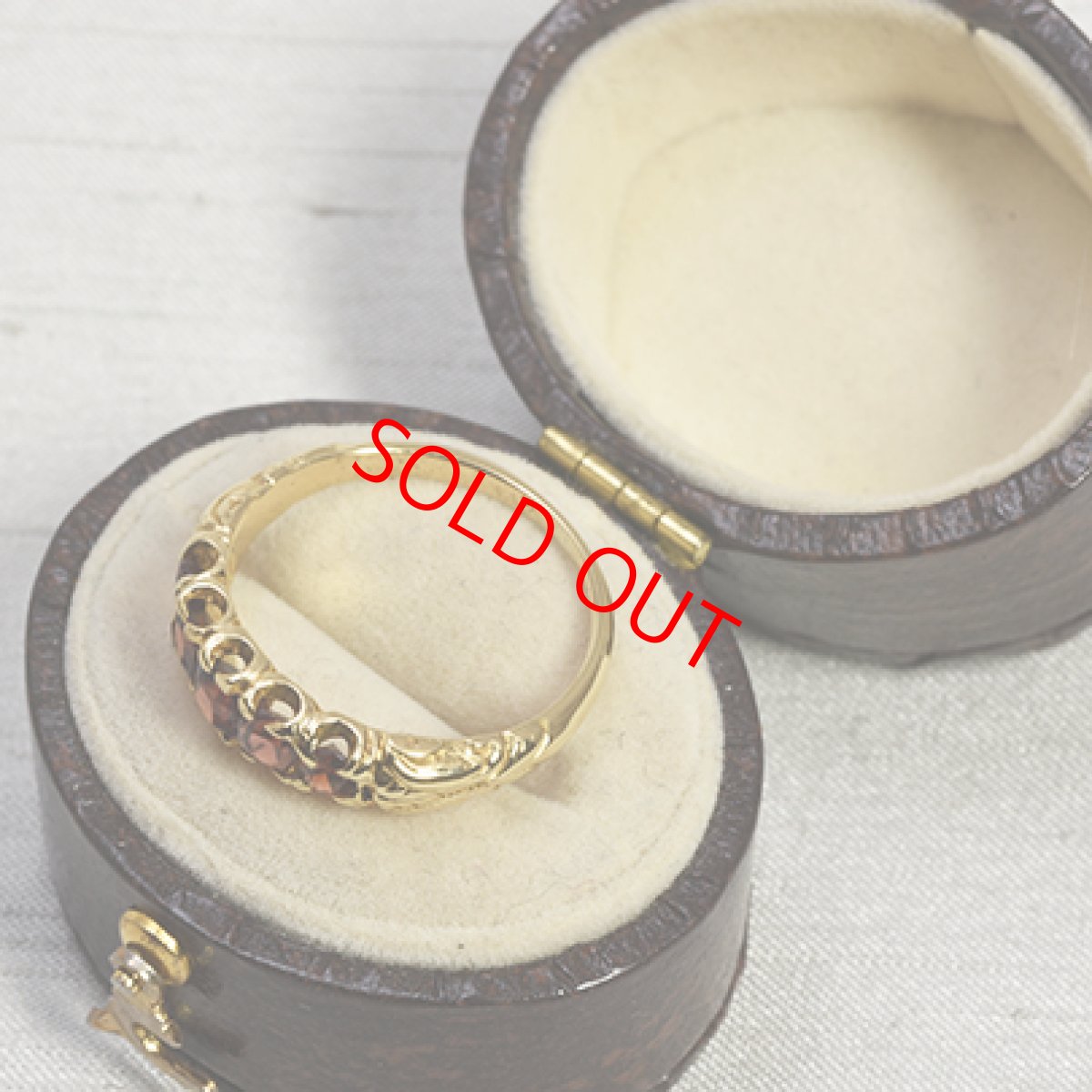 画像6: ゴールド.ガーネットリング 商談中 (6)