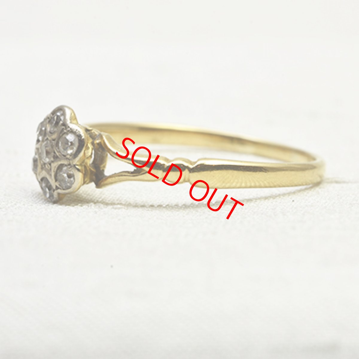 画像2: 18ct.(pt)ダイヤモンドリング (2)