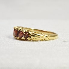 画像2: ゴールド.ガーネットリング 商談中 (2)