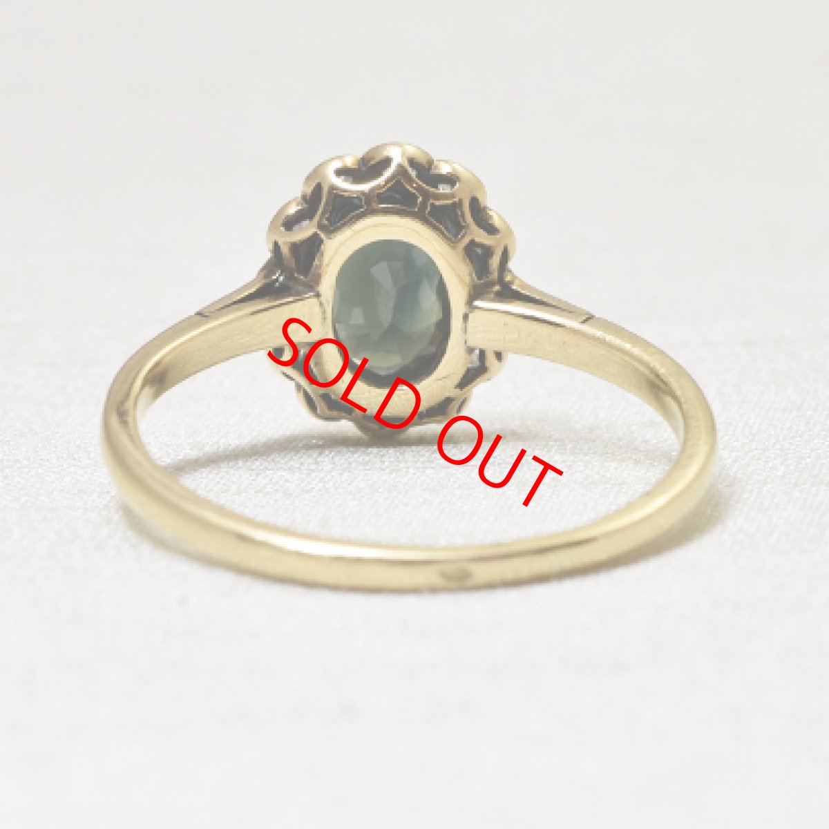 画像4: 14ct。サファイア・ダイヤモンドリング (4)