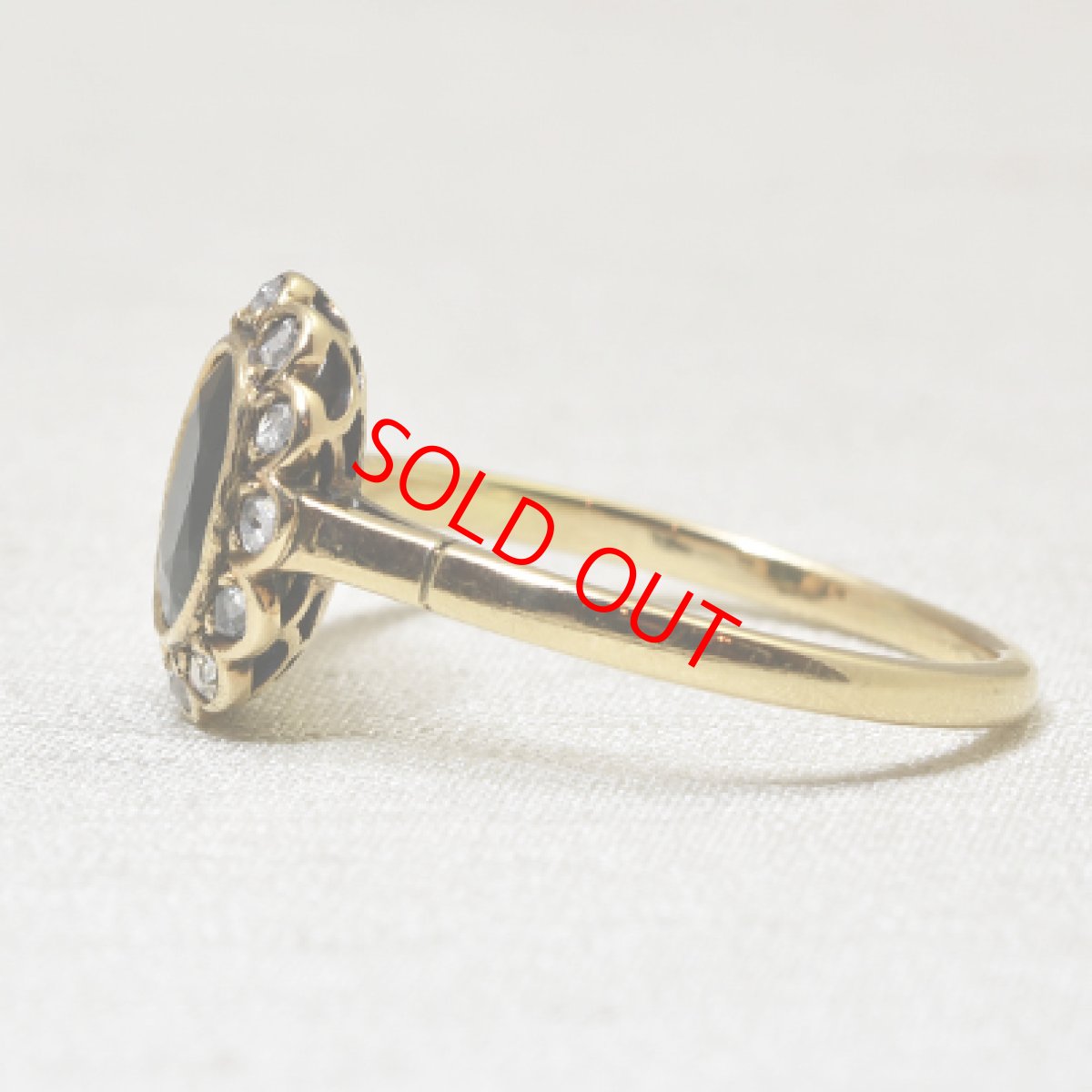 画像3: 14ct。サファイア・ダイヤモンドリング (3)